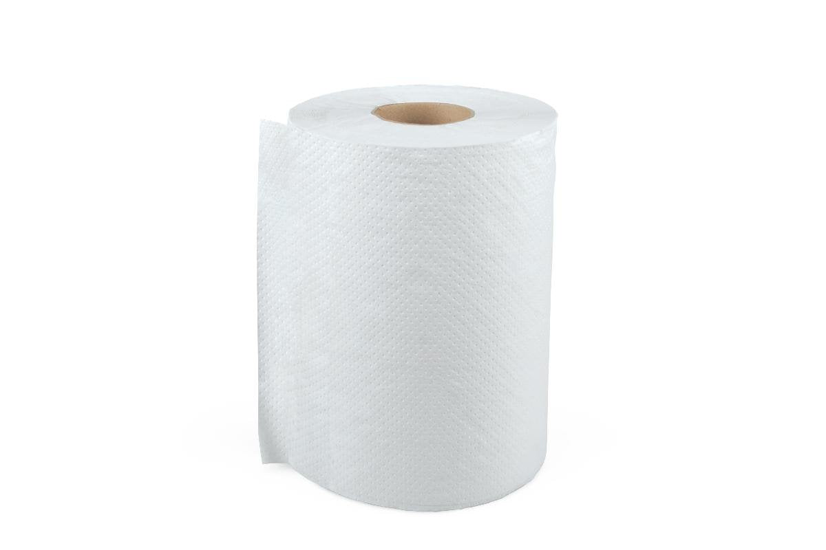 White Paper Towel Rolls, 10" x 800', Pack of 6 G80451
