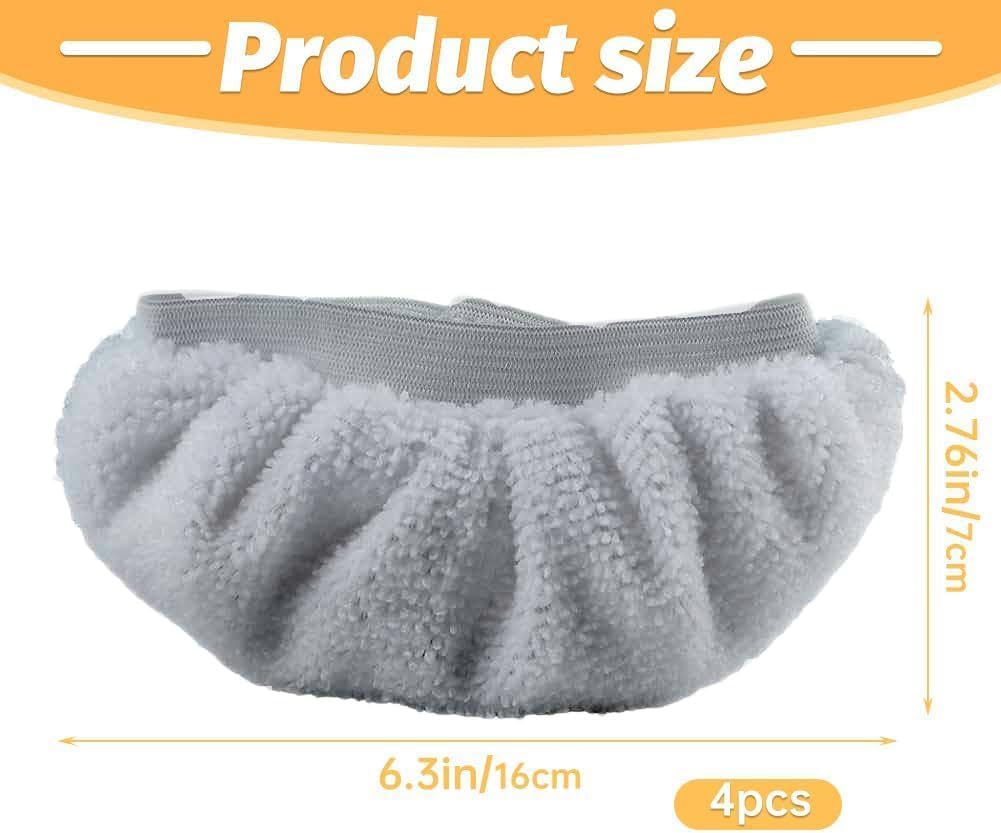 Universal Reusable Steam Cleaner Microfiber Cloth Grey 8 PCS F44533