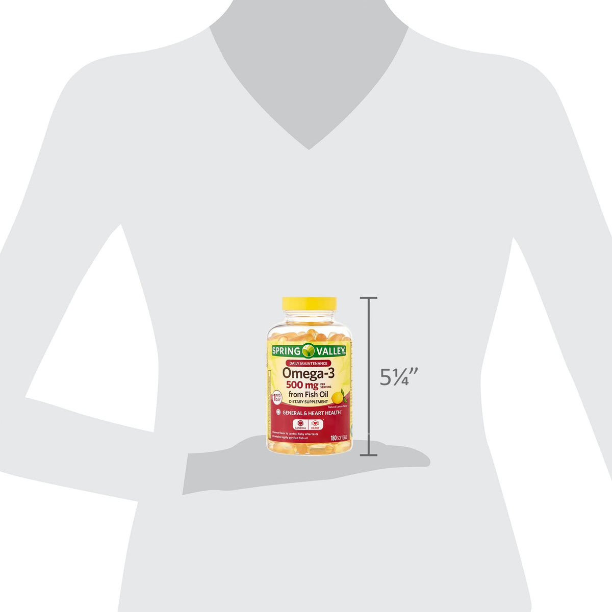 Omega-3 500 mg Fish Oil Dietary Supplements U42391