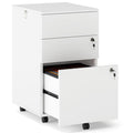 White 3 Drawer File Cabinet with Lock O83307