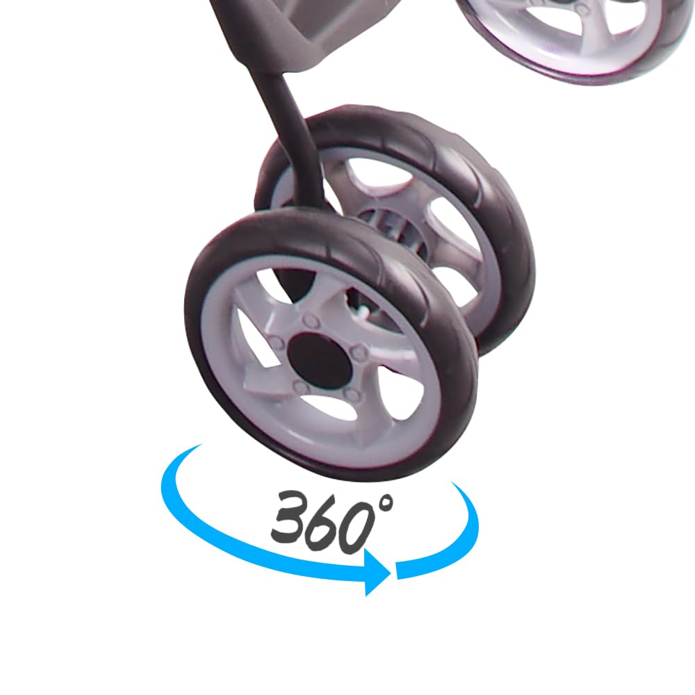4 Wheels Pet Stroller with Storage Basket P22511