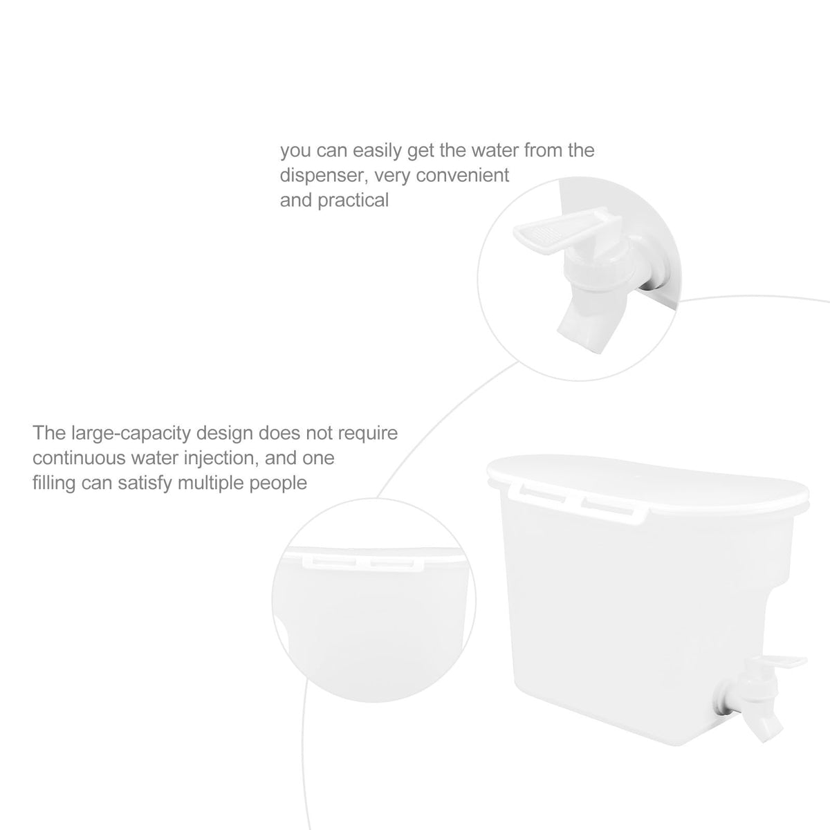 Large-capacity Heat-resistant Pp Cold Water Jug with Faucet B660