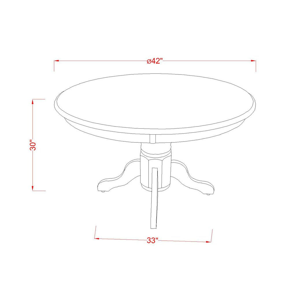 3 Piece Round Dining Table Set with 2 Faux Leather Chairs S28366