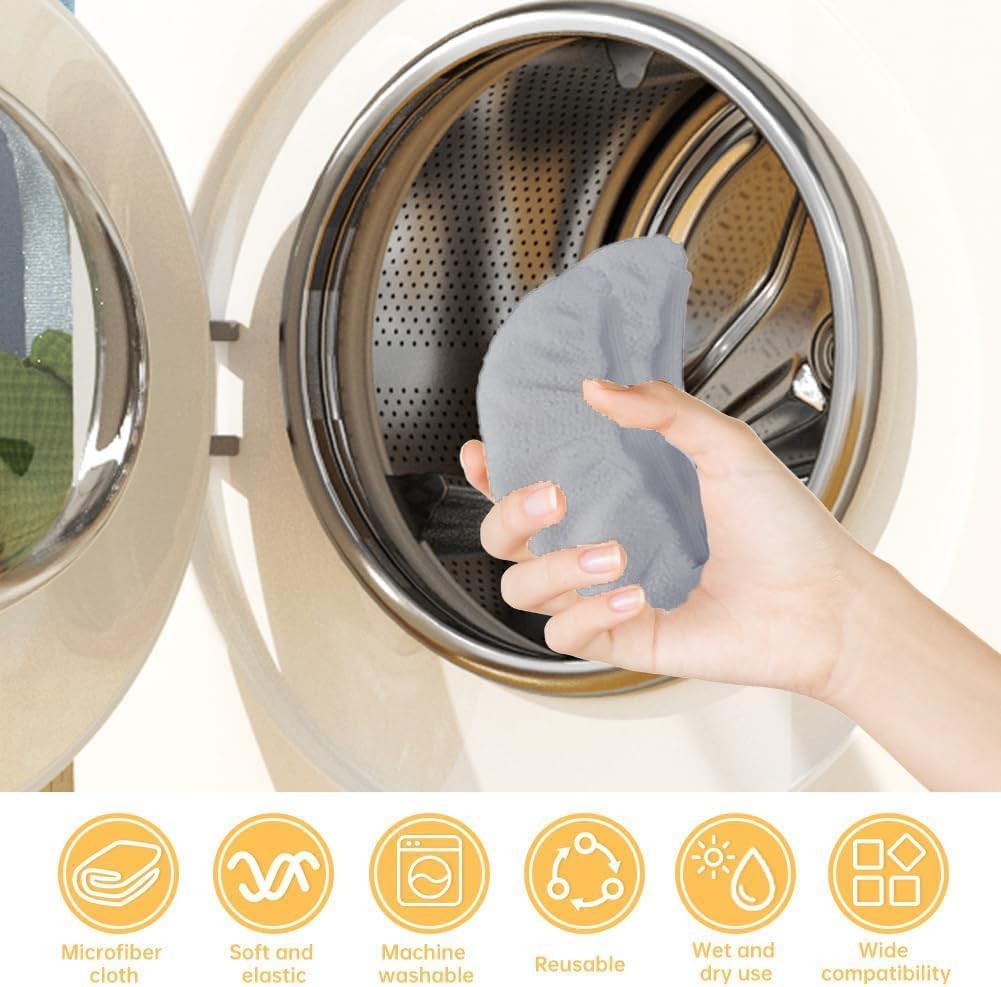 Universal Reusable Steam Cleaner Microfiber Cloth Grey 8 PCS F44533