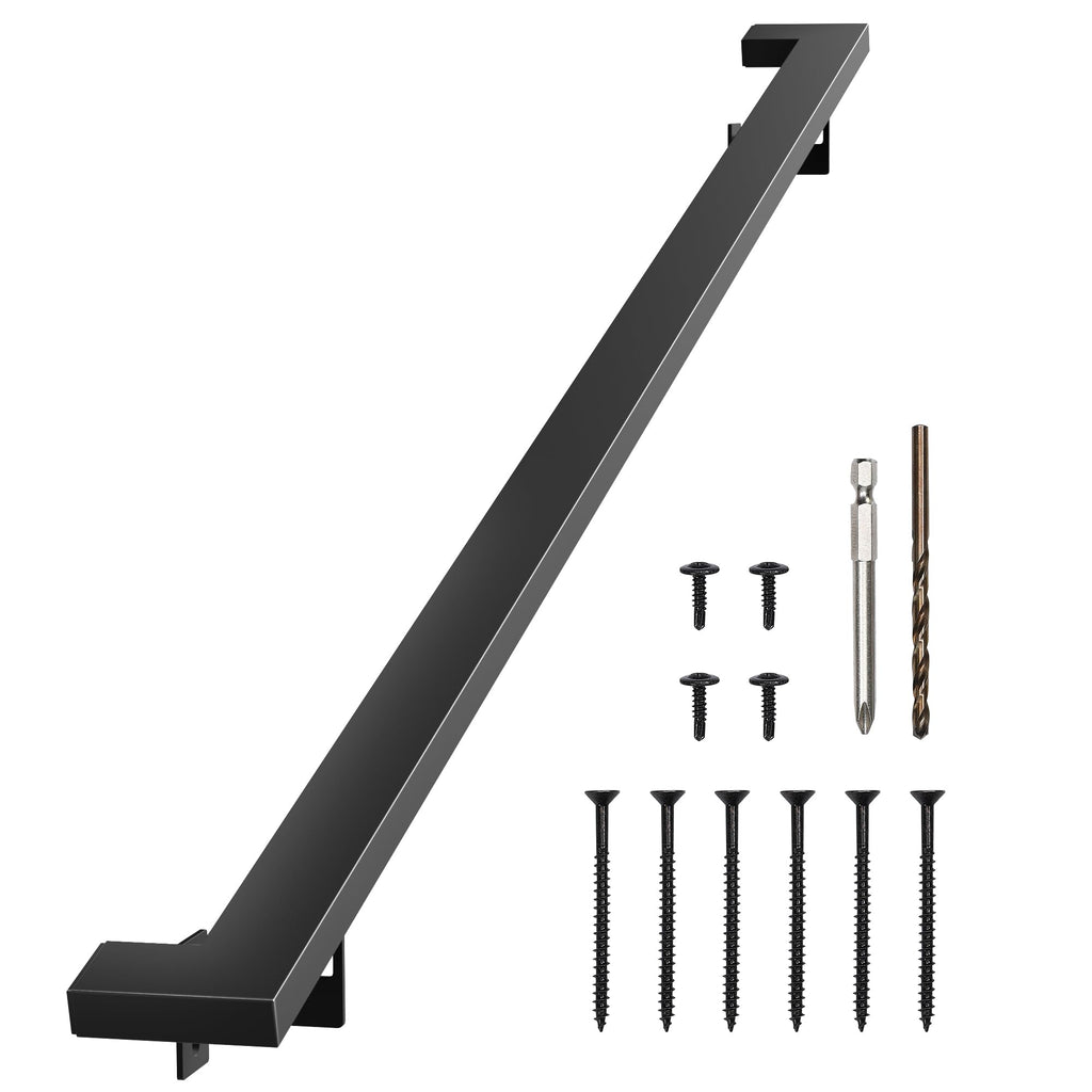 Black 6FT Aluminum Handrail T615296