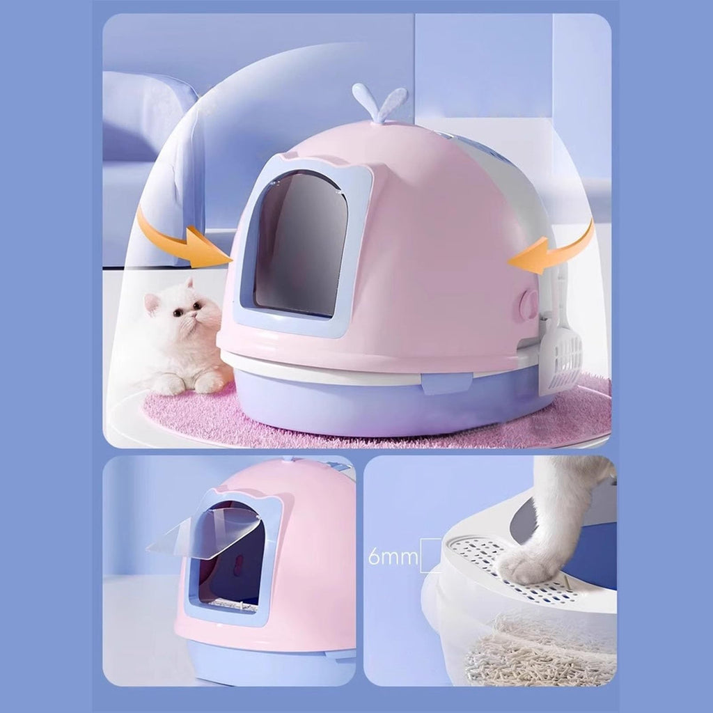 Covered Cat Litter Box with Scoop T61555