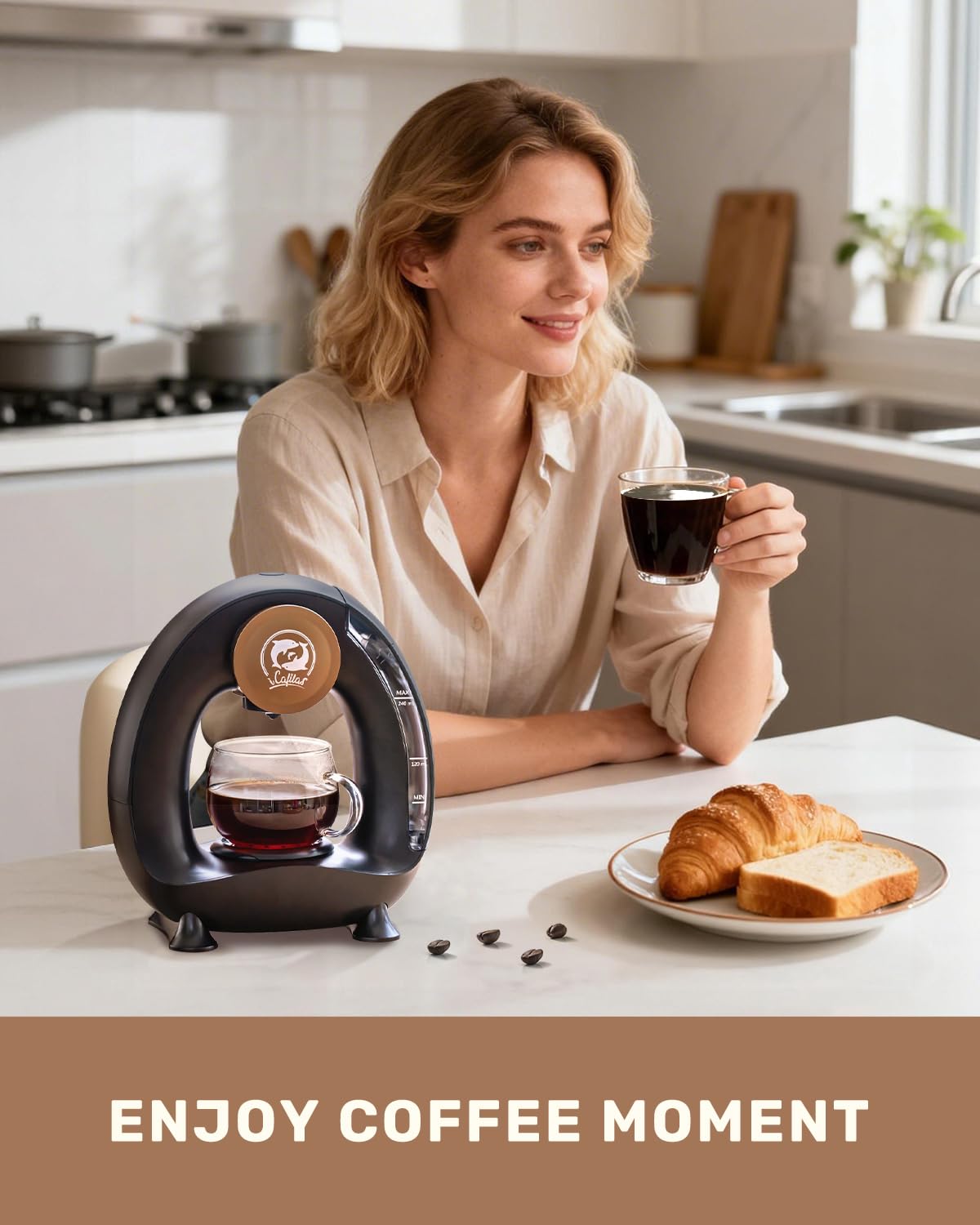2-in-1 Mini Single Serve Coffee Maker O601213