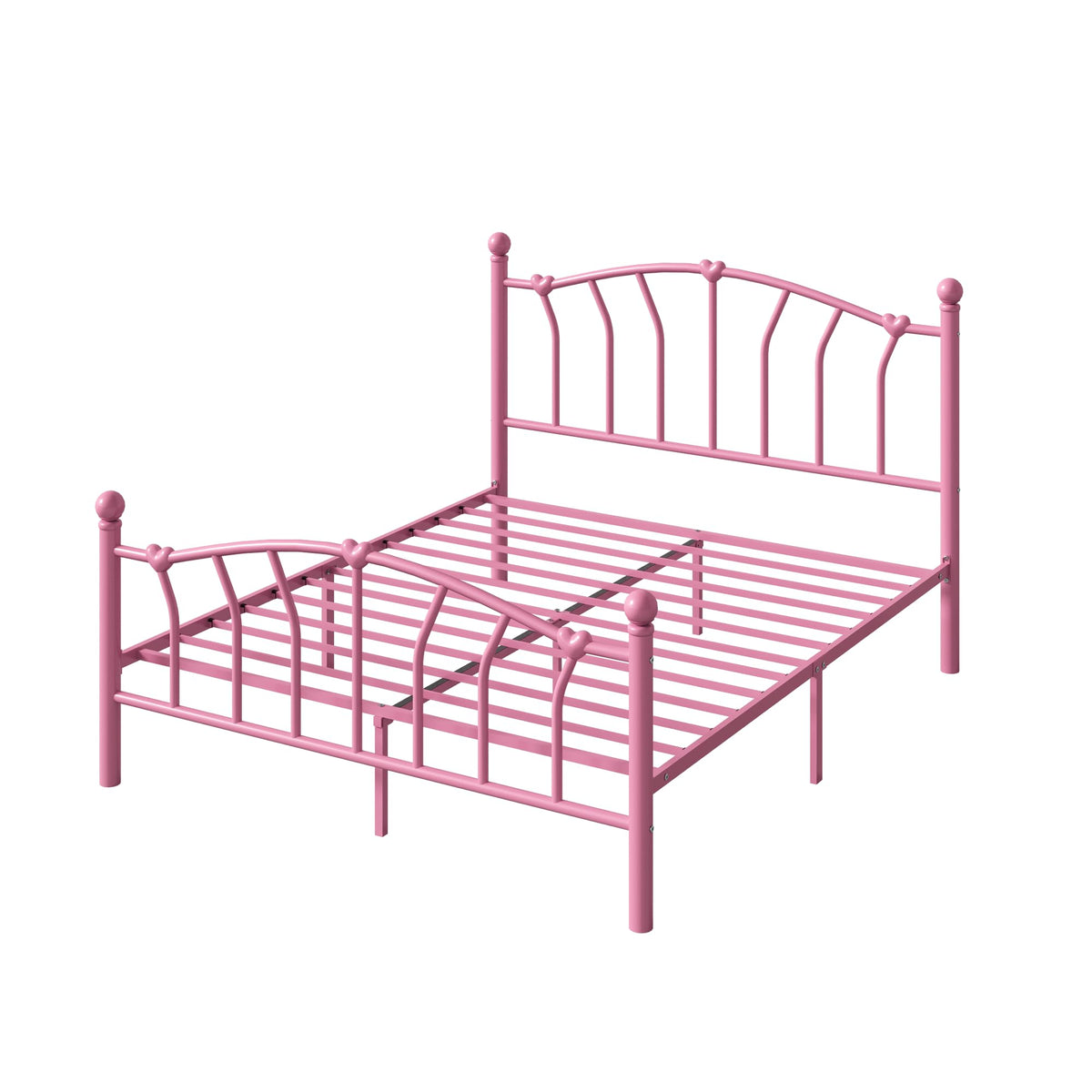 Full Size Pink Metal Platform Bed Frame C811991