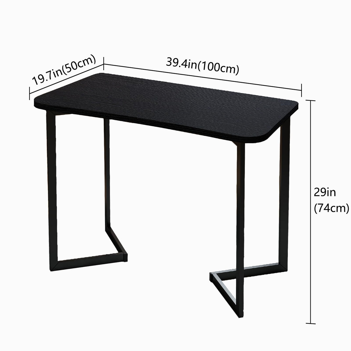 40 Inch Black Computer Desk S7928