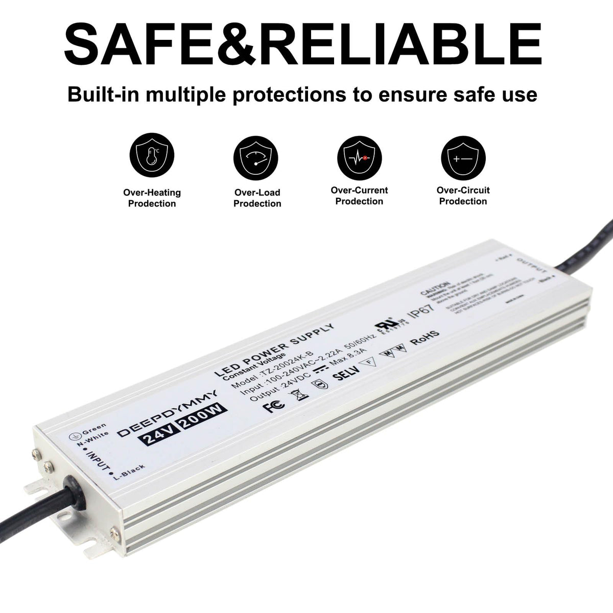 24V 200W Waterproof IP67 Power Supply P724410