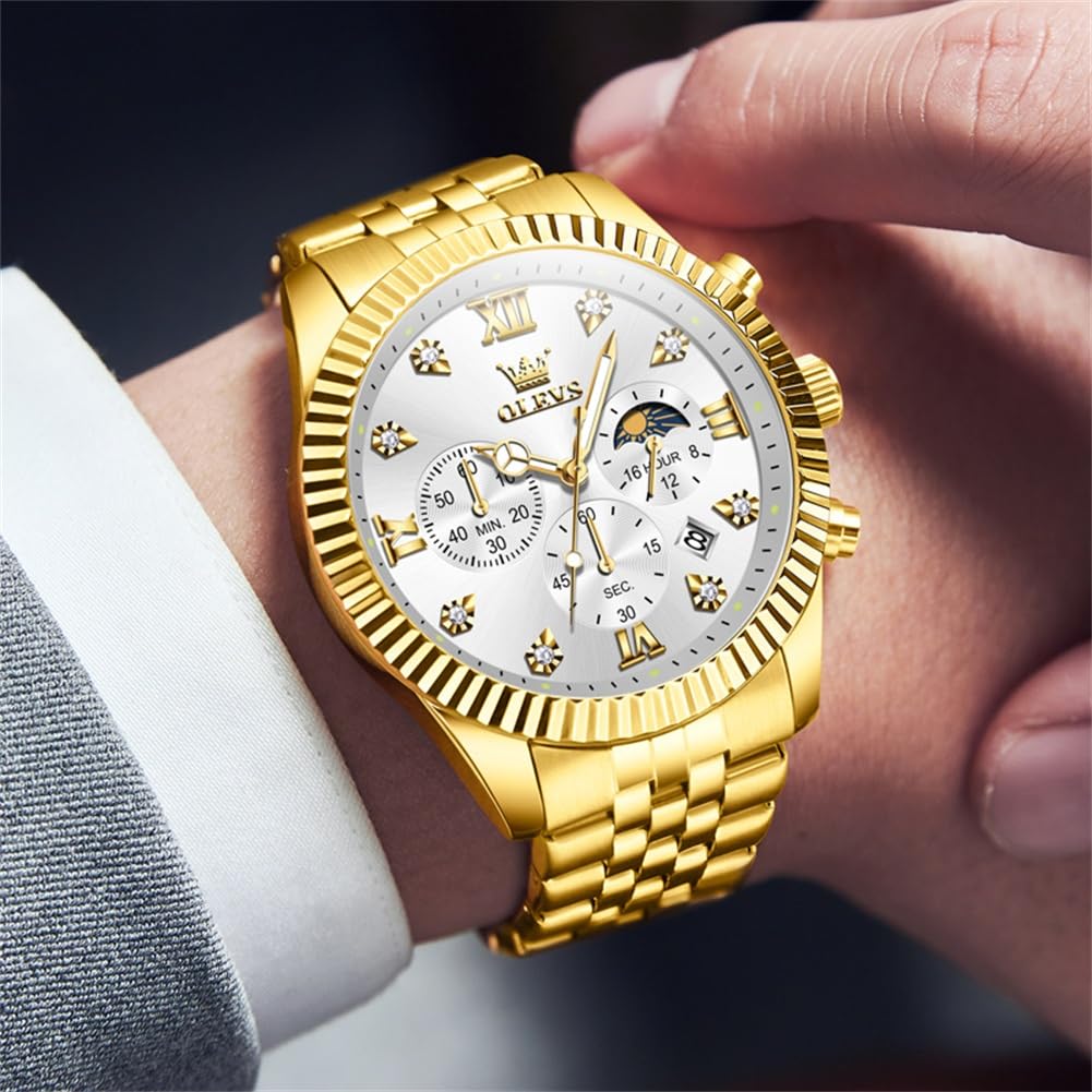Men Quartz Stainless Steel Waterproof Luminous Watch E79424
