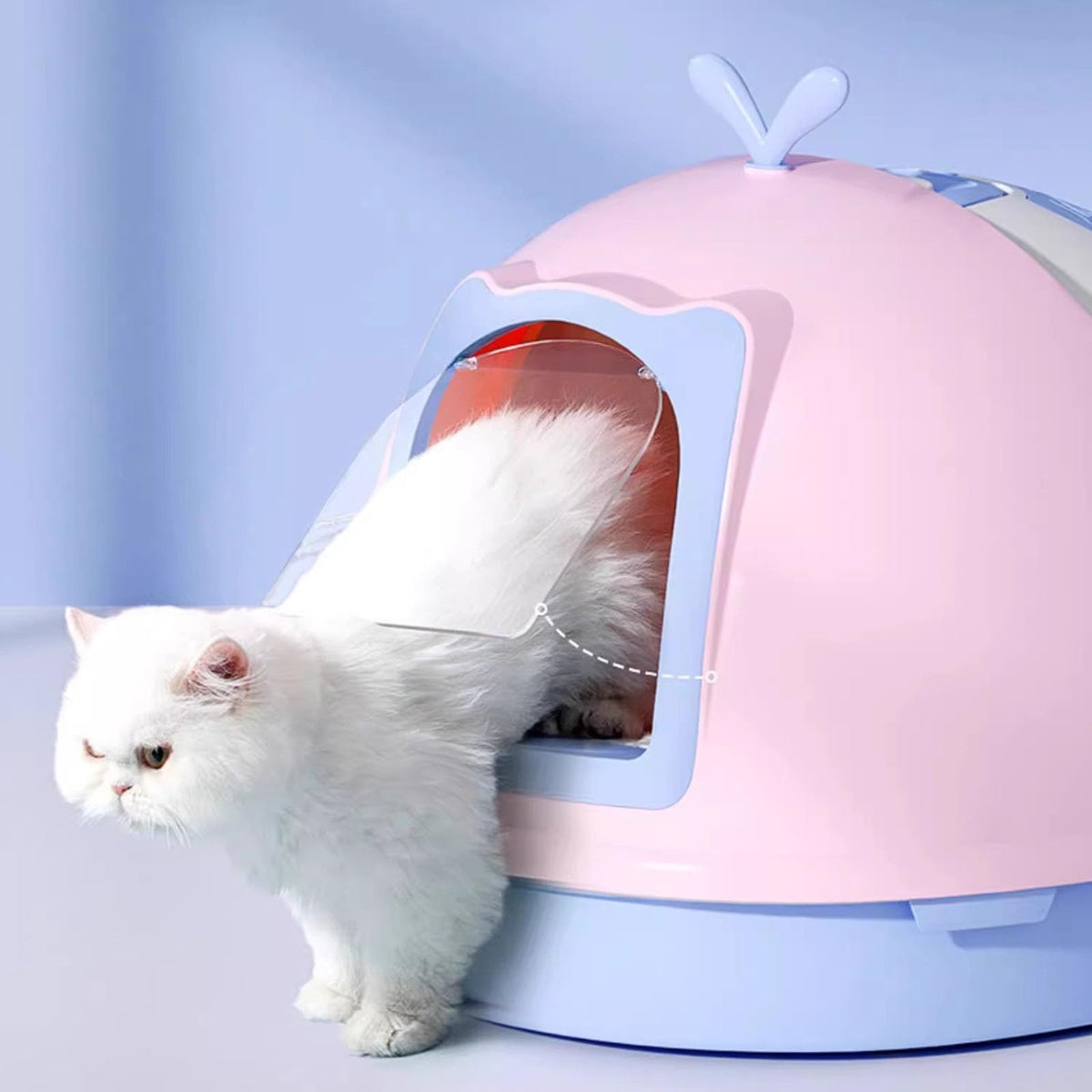 Covered Cat Litter Box with Scoop T61555