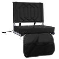 Padded Bleacher Chair Cushion with Backrest, 1 Pack, Black J437