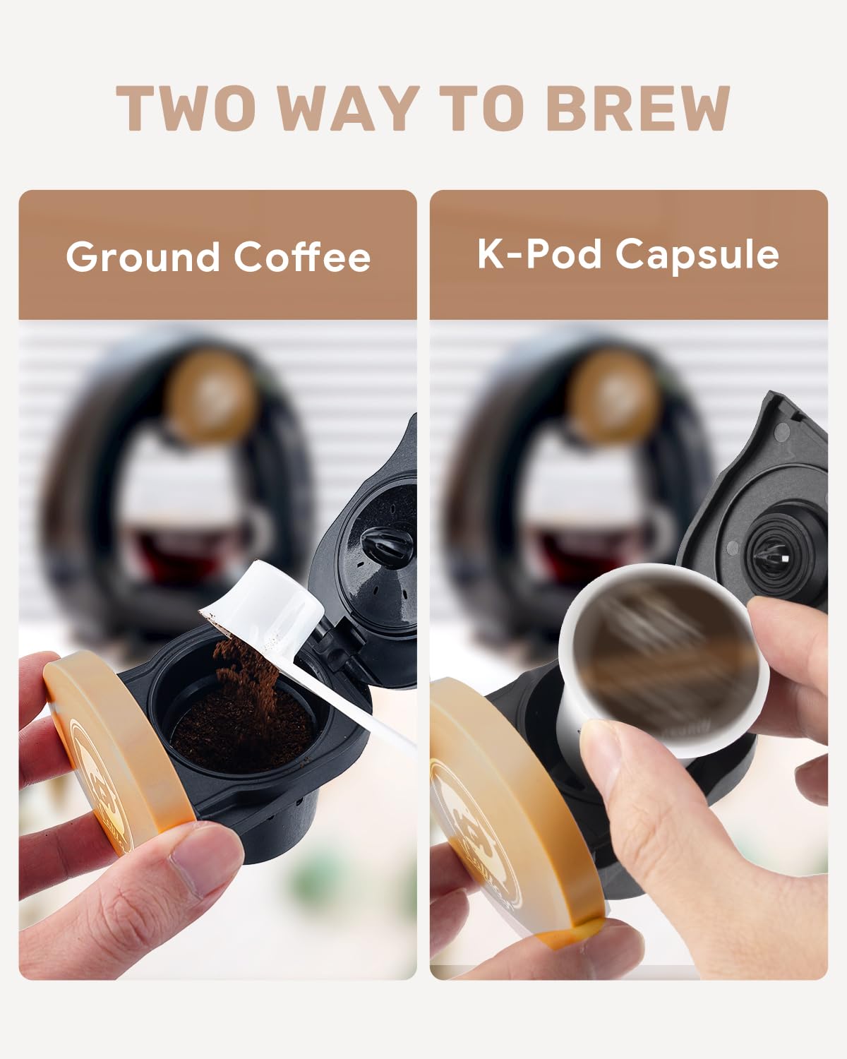 2-in-1 Mini Single Serve Coffee Maker O601213