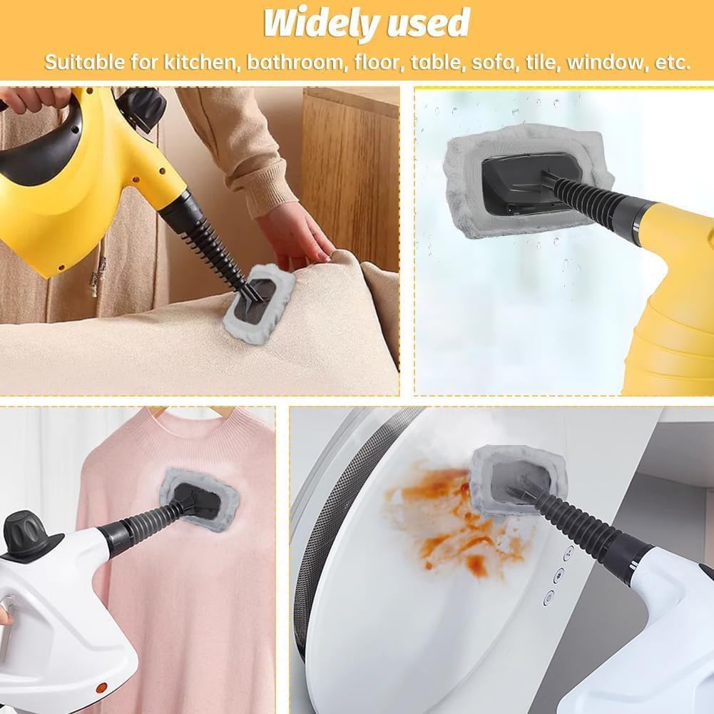 Universal Reusable Steam Cleaner Microfiber Cloth Grey 8 PCS F44533
