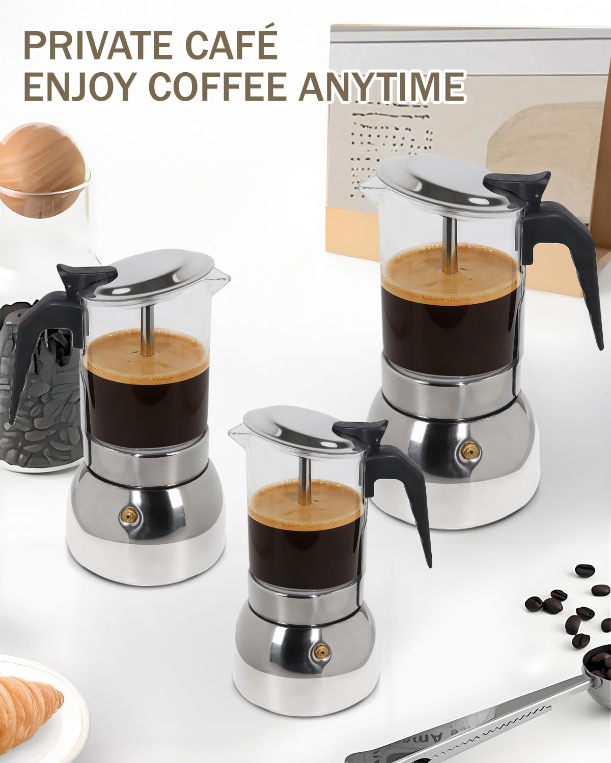 9 Cup 15 oz Stovetop Espresso Moka Pot S297