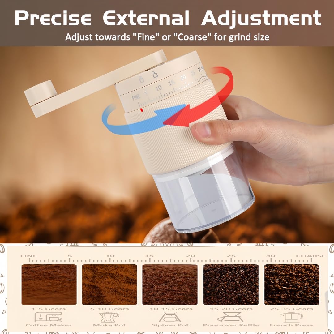 Manual Coffee Grinder with Ceramic Conical Burr S8610