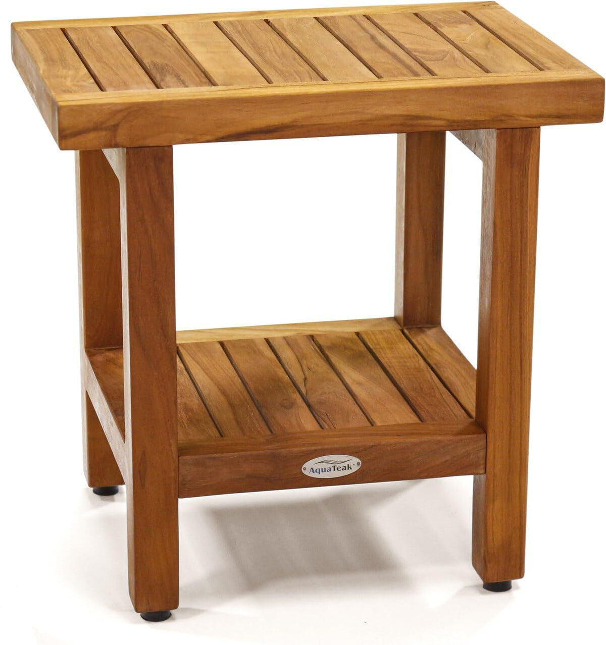 18" Teak Shower Bench with Shelf T83074