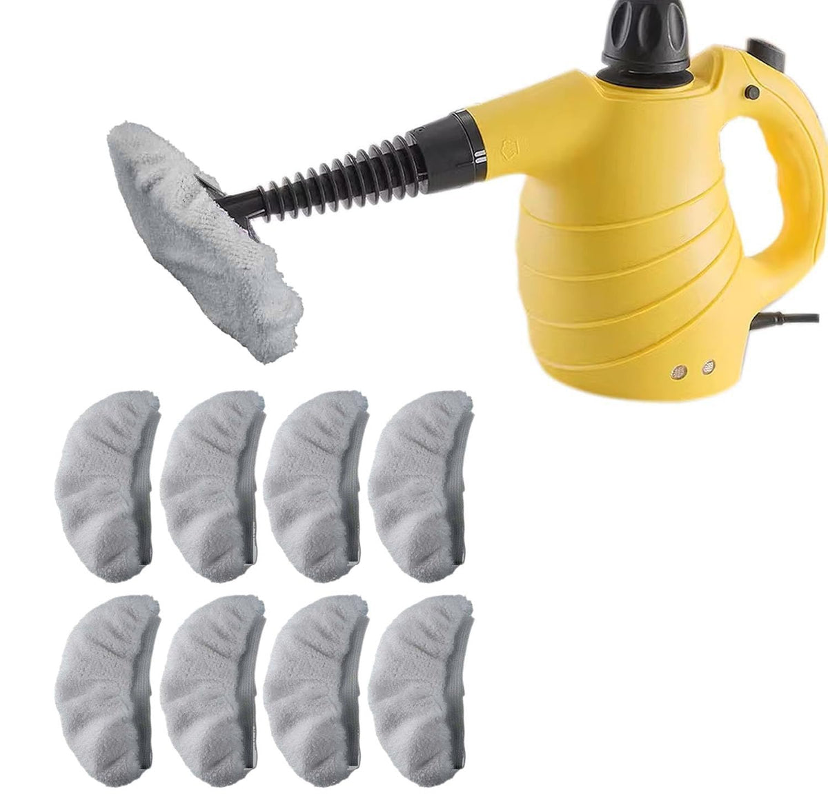 Universal Reusable Steam Cleaner Microfiber Cloth Grey 8 PCS F44533
