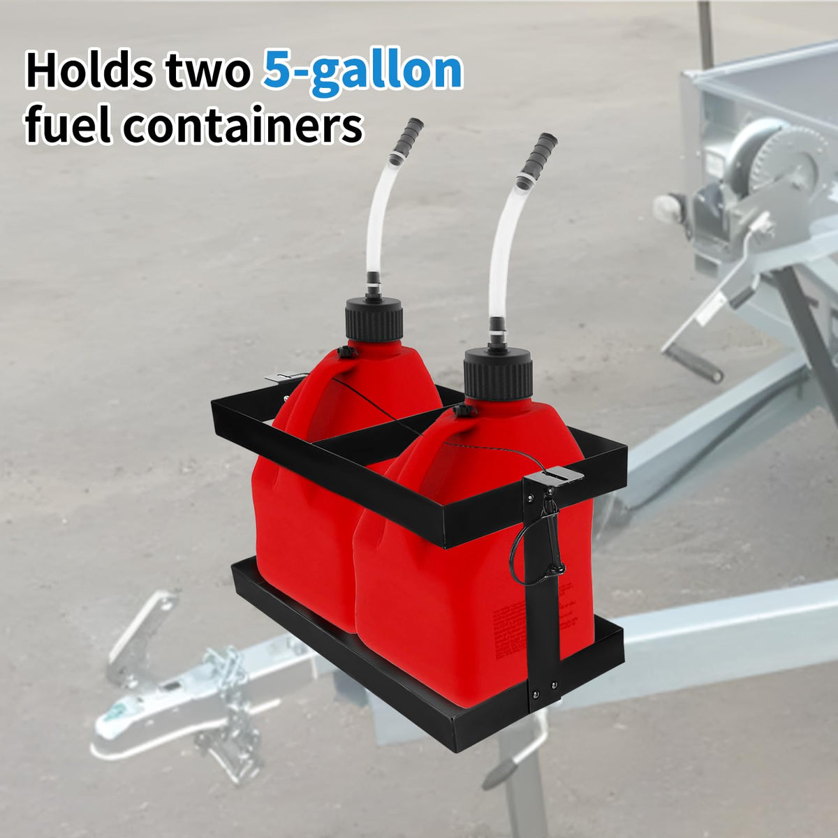Stainless Steel Gas Can Holder for Two 5 Gallon Fuel Containers O1413