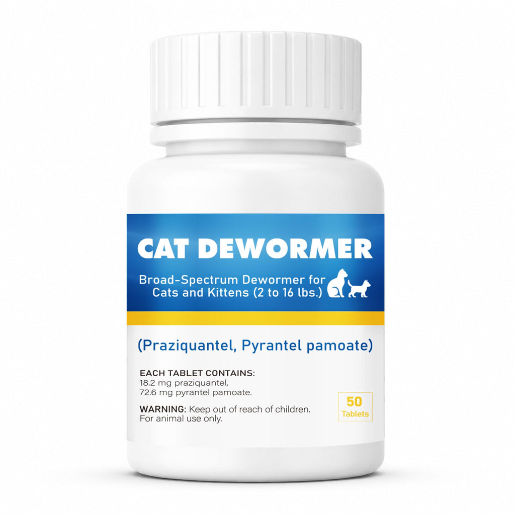 7 Way Broad-Spectrum De-Wormer Chewable Tablets for Dogs & Cat, Pyrantel Pamoate and Praziquantel Formula for Cats and Kittens 2-16 Ibs,50 Count Y462