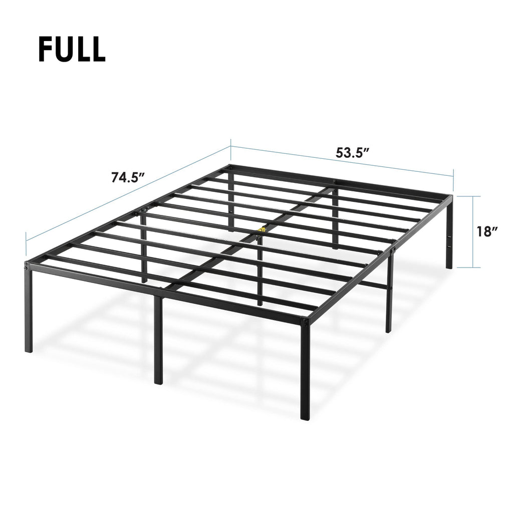 18 Inch Black Metal Platform Bed Frame U924715