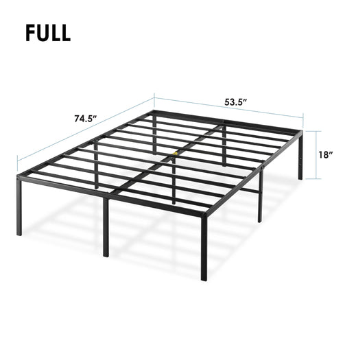 18 Inch Black Metal Platform Bed Frame U924715