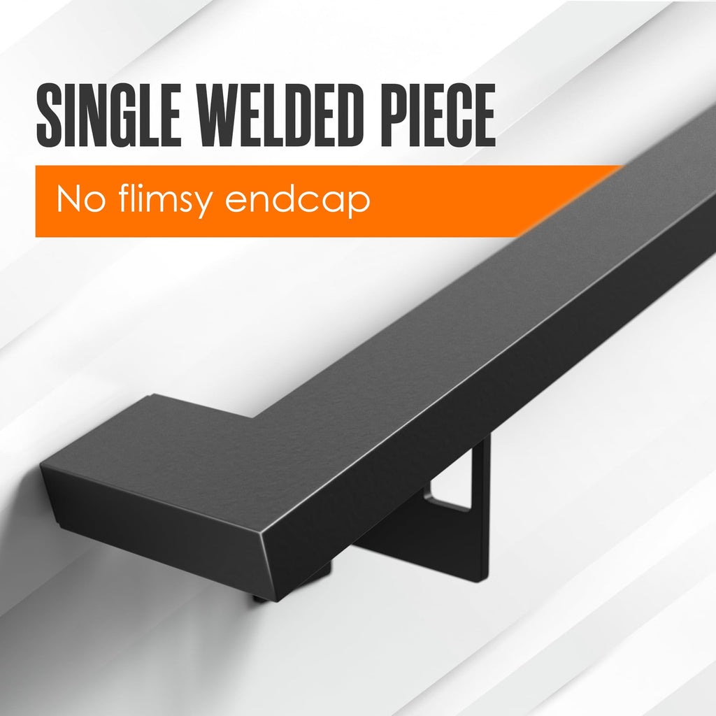 Black 6FT Aluminum Handrail T615296