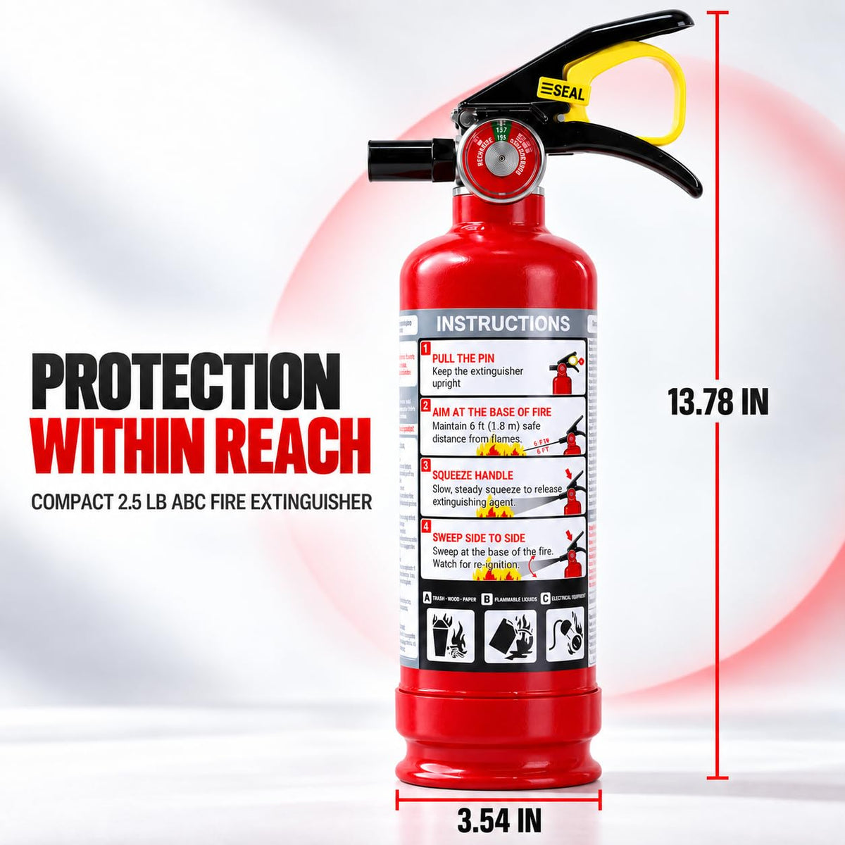 2.5 lb ABC Dry Chemical Fire Extinguishers 2-Pack Y4934