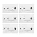 Carbon Monoxide Detector, AA Battery Powered, 85 dB Alarm, 6 Pack E290