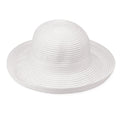 White UPF 30+ Wide Brim Packable Sun Hat U8013