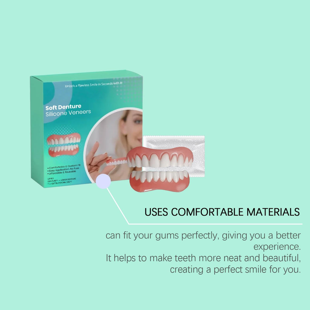 Soft Denture Silicone Veneers, Upper and Lower Denture Set Q788003
