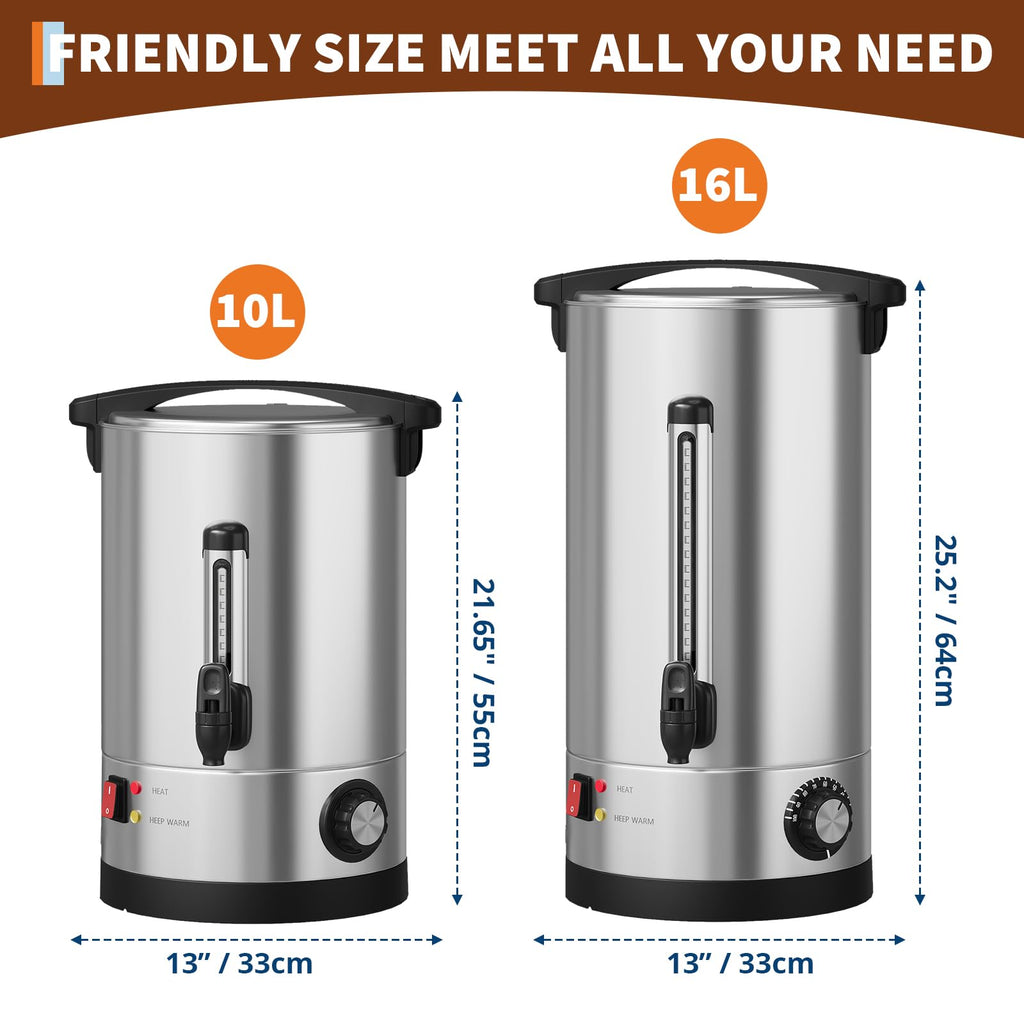 10L Stainless Steel Commercial Coffee Urn S885