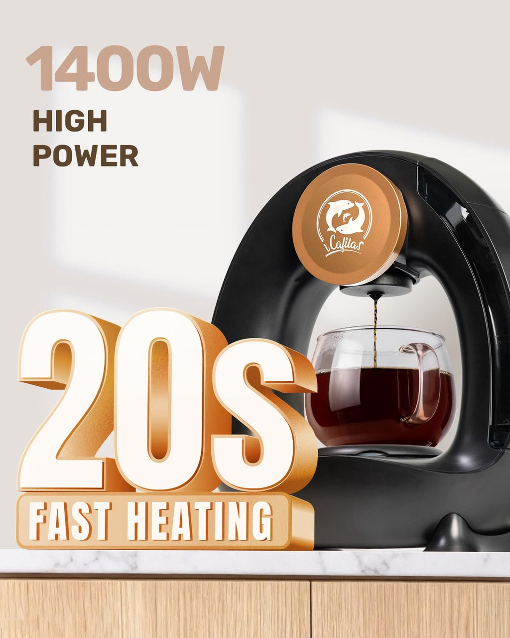 2-in-1 Mini Single Serve Coffee Maker O601213