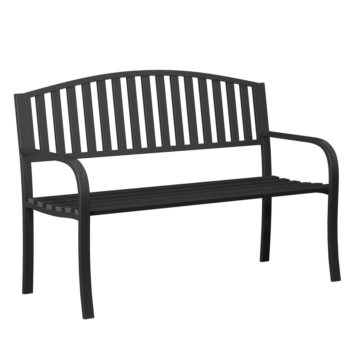 50" Weatherproof Metal Outdoor Bench C38394
