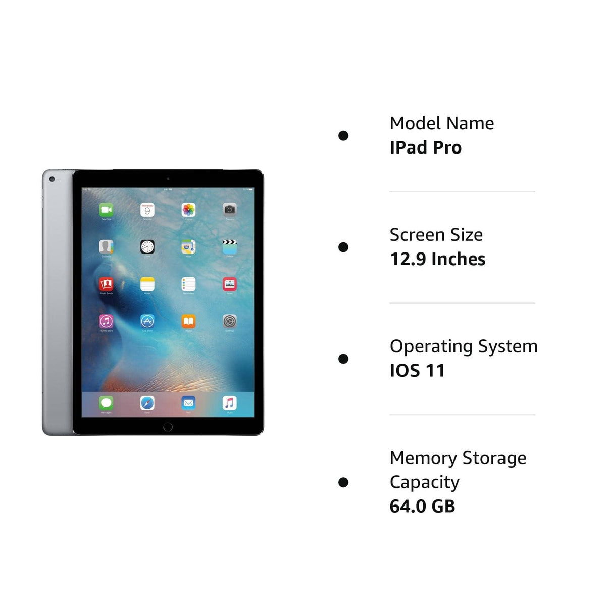 iPad Pro 2 12.9in 64GB Wi-Fi Space Gray A24925