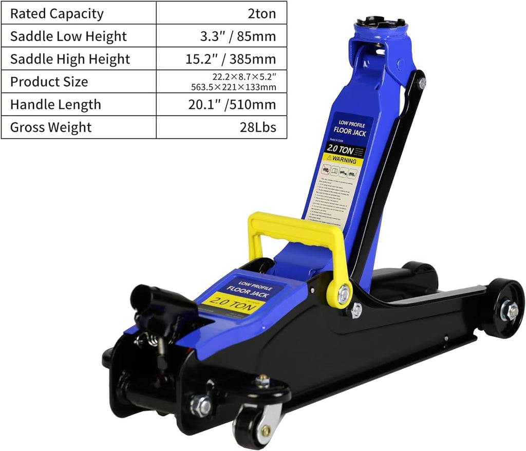 2 Ton Low Profile Hydraulic Floor Jack S281