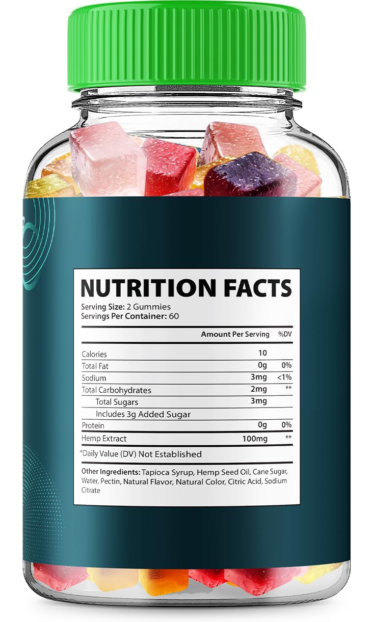 Hemp Gummies Seed Extract Herbal Supplement 5 Pack 300 Gummies M65458