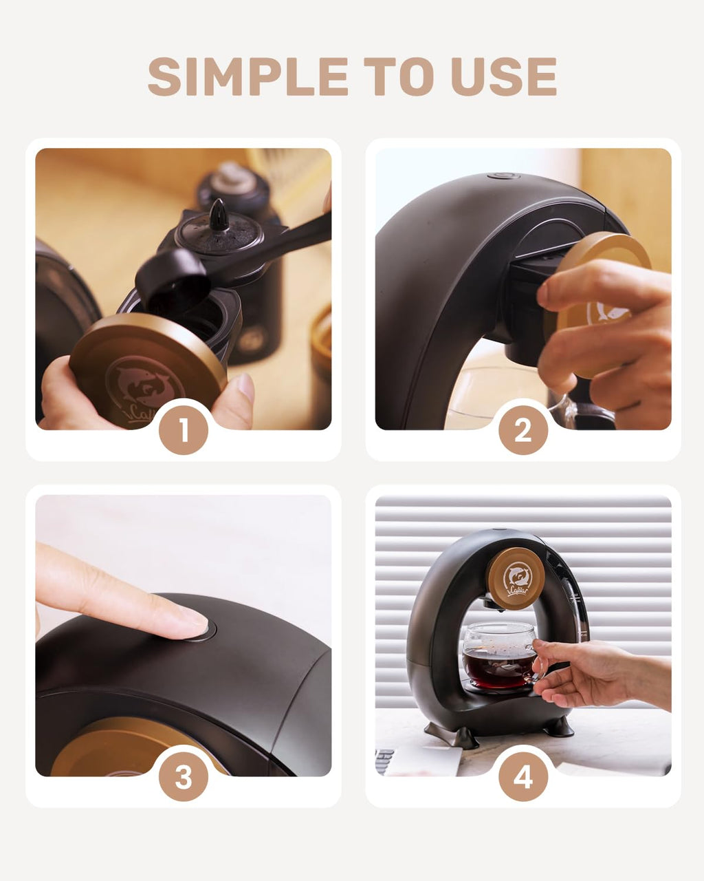 2-in-1 Mini Single Serve Coffee Maker O601213