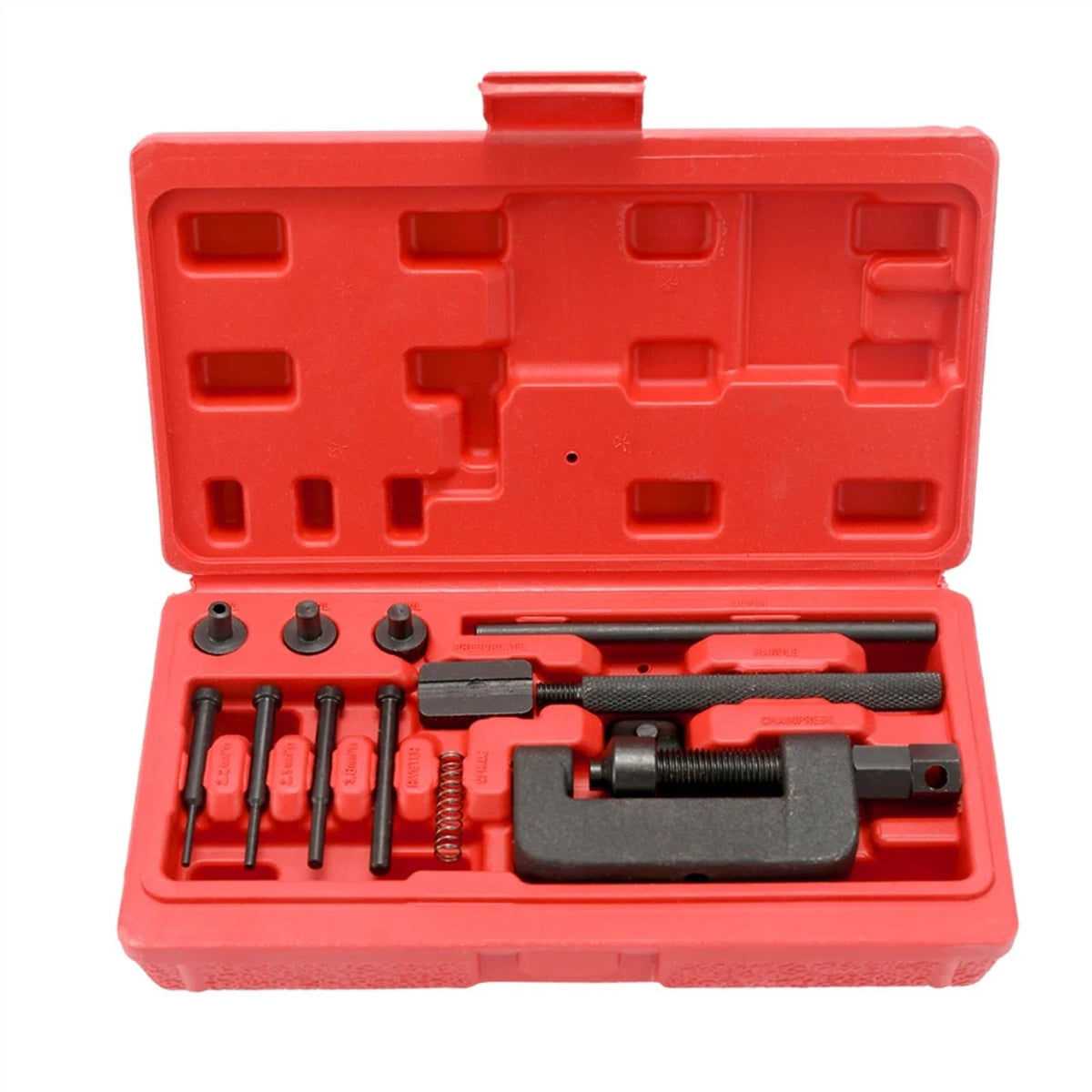 Motorcycle Bike Chain Breaker Riveter Tool Set with Carry Box W19697