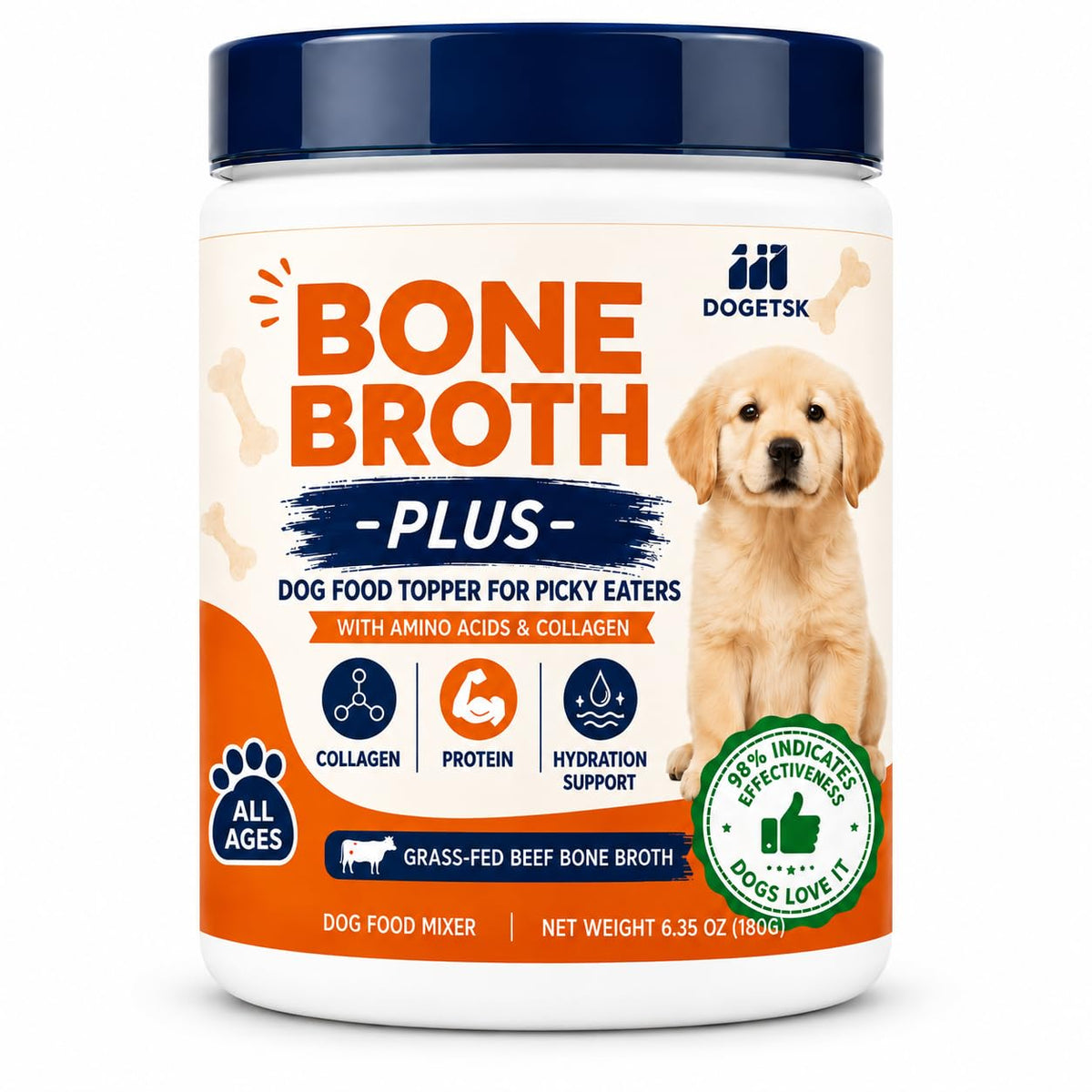Beef Bone Soup Dog Supplement with Collagen and Protein Z198857