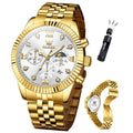 Men Quartz Stainless Steel Waterproof Luminous Watch E79424