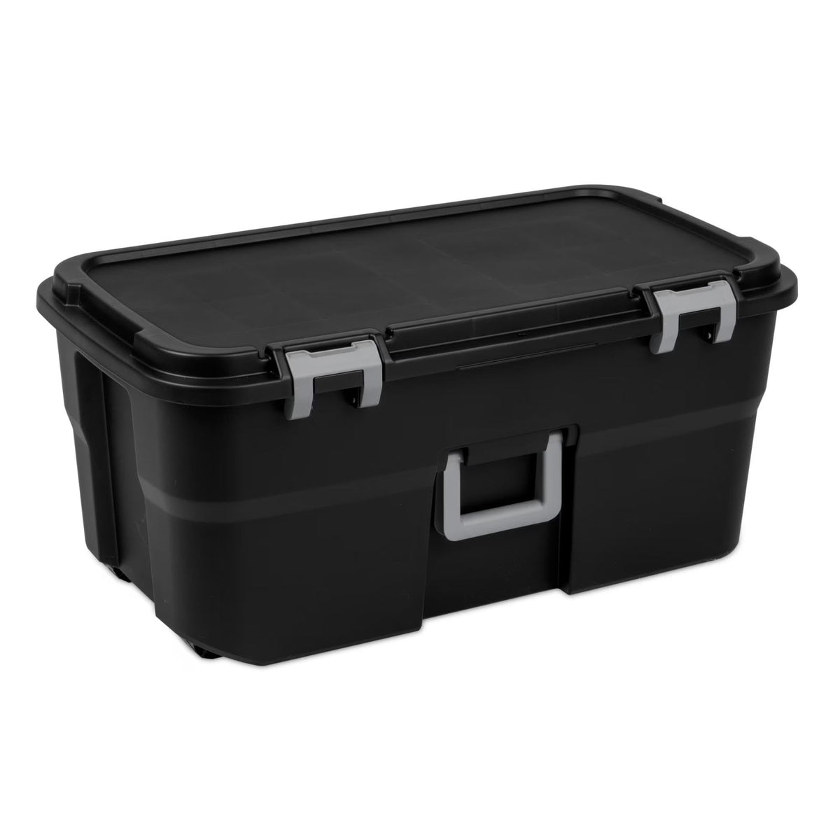 22 Gallon Black Wheeled Plastic Storage Trunk N13400