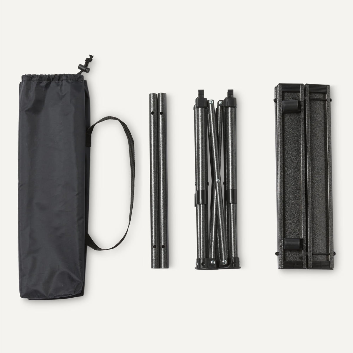 Folding Camping Table Alloy Steel Aluminum Small Black V567740