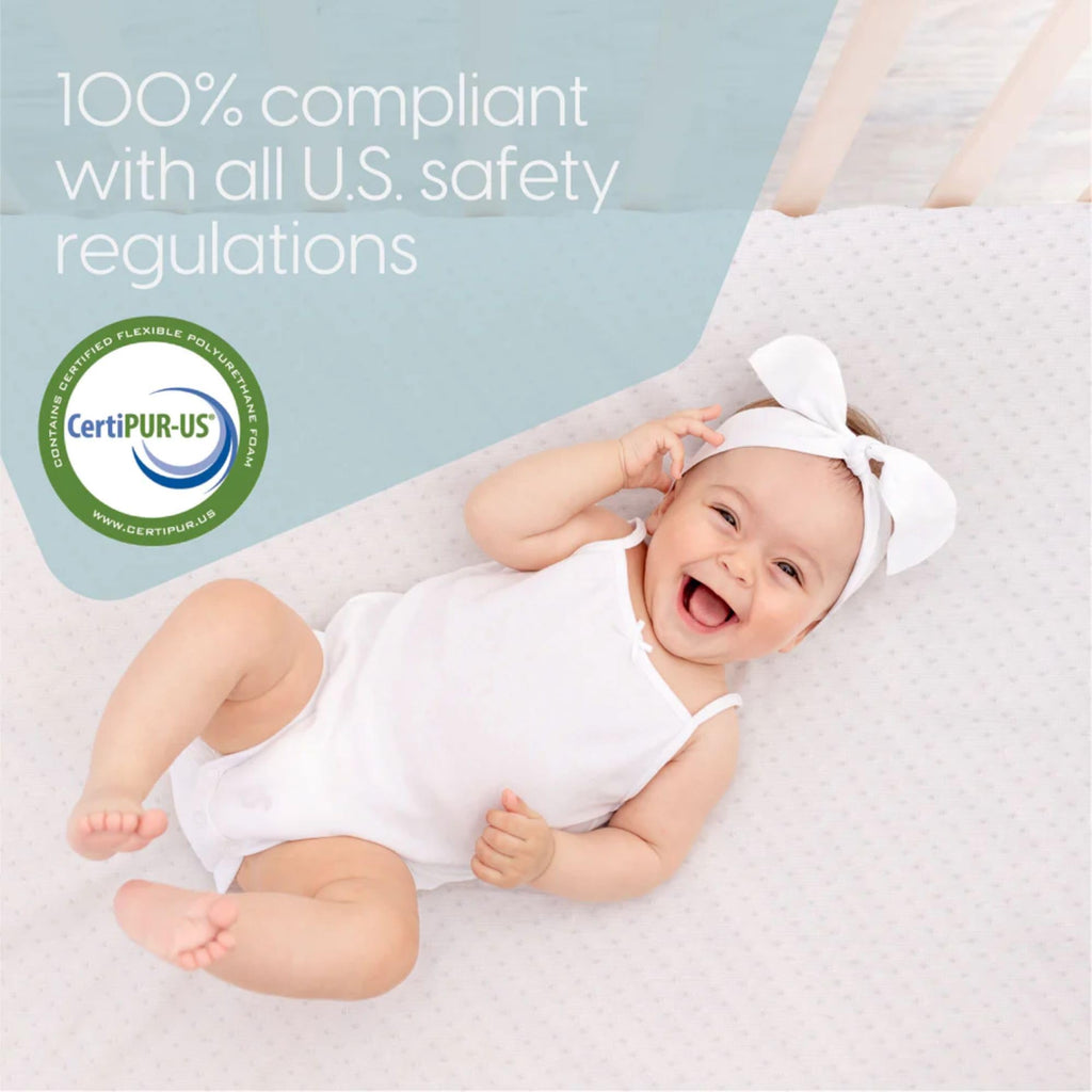 Infant Crib and Toddler Mattress, Machine Washable Waterproof Cover A4494