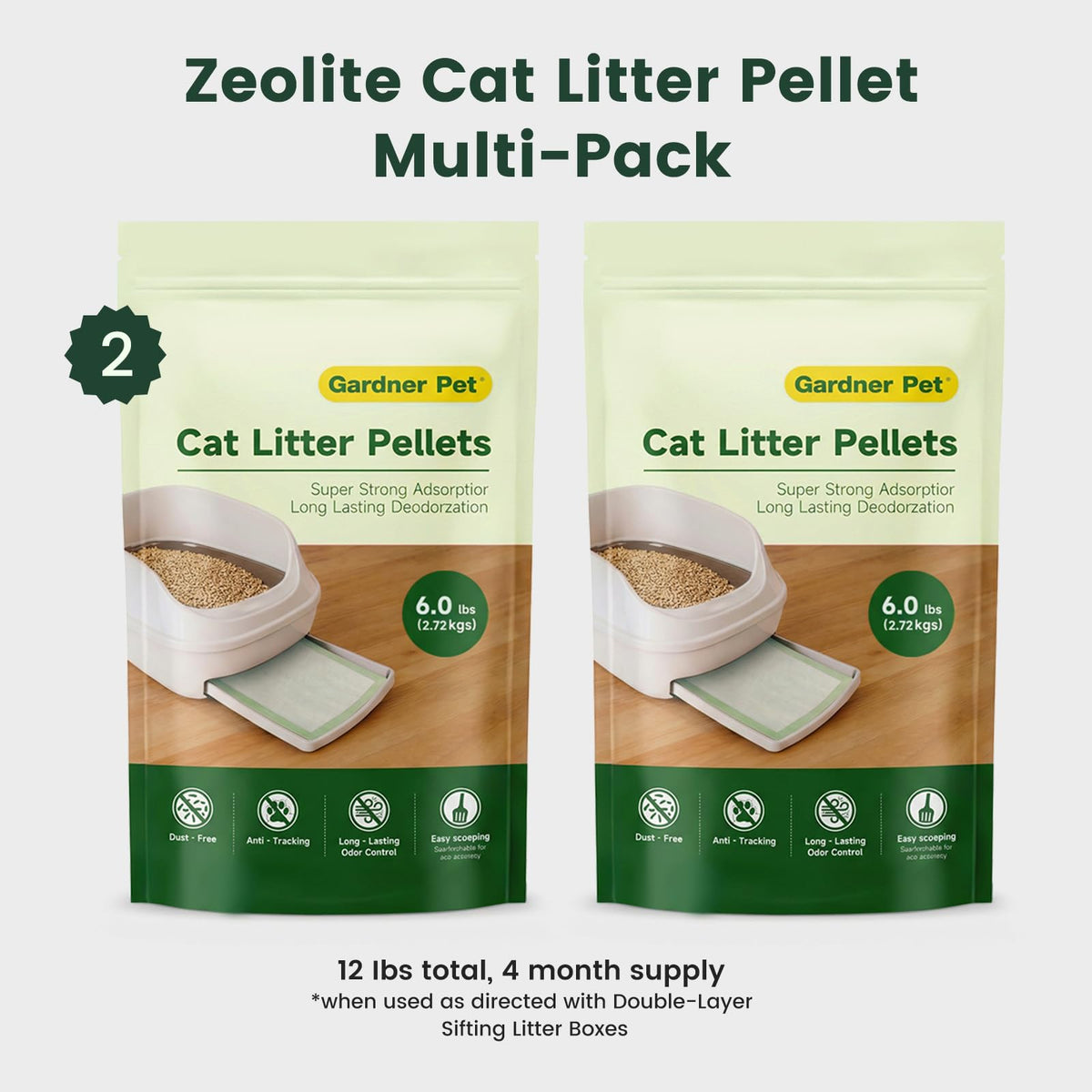 Zeolite Cat Litter Pellets 12 Lbs K4213