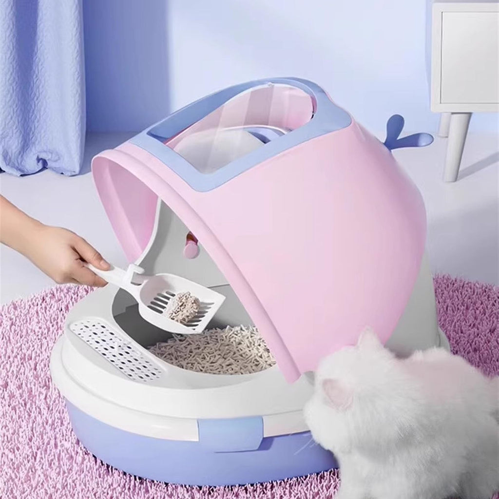 Covered Cat Litter Box with Scoop T61555