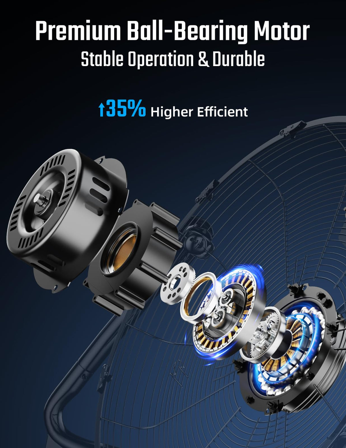 18 Inch 3-Speed Metal Floor Fan I9224