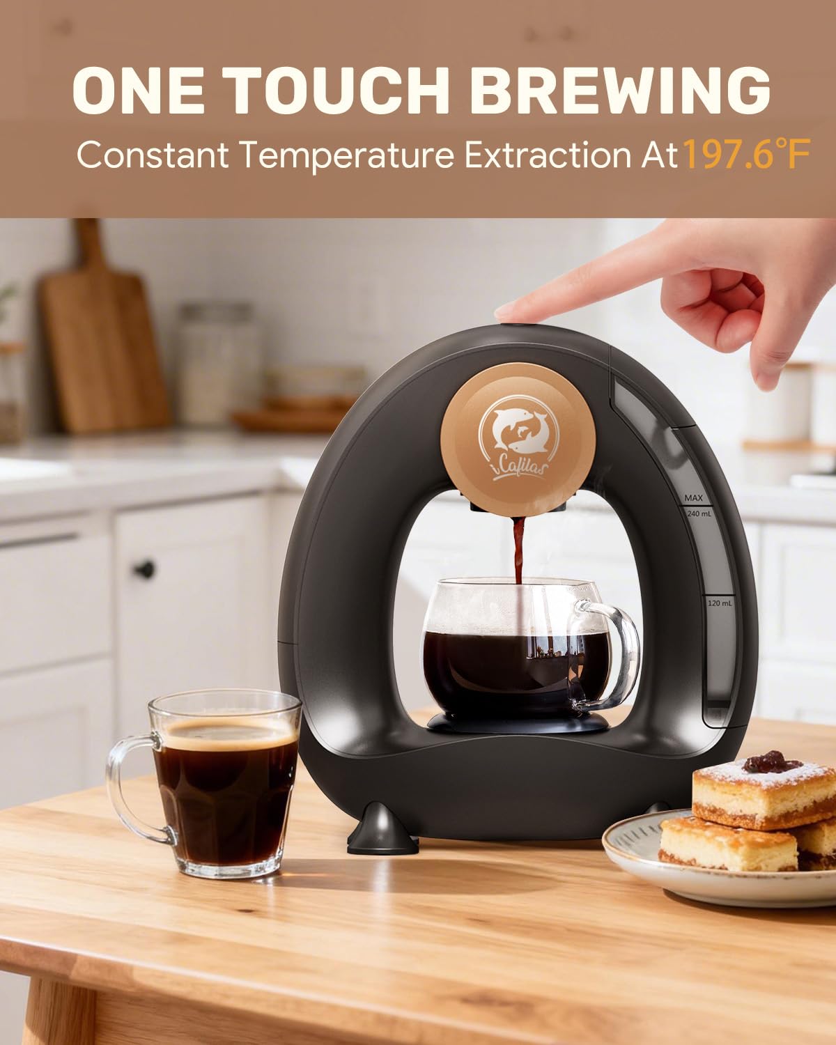 2-in-1 Mini Single Serve Coffee Maker O601213