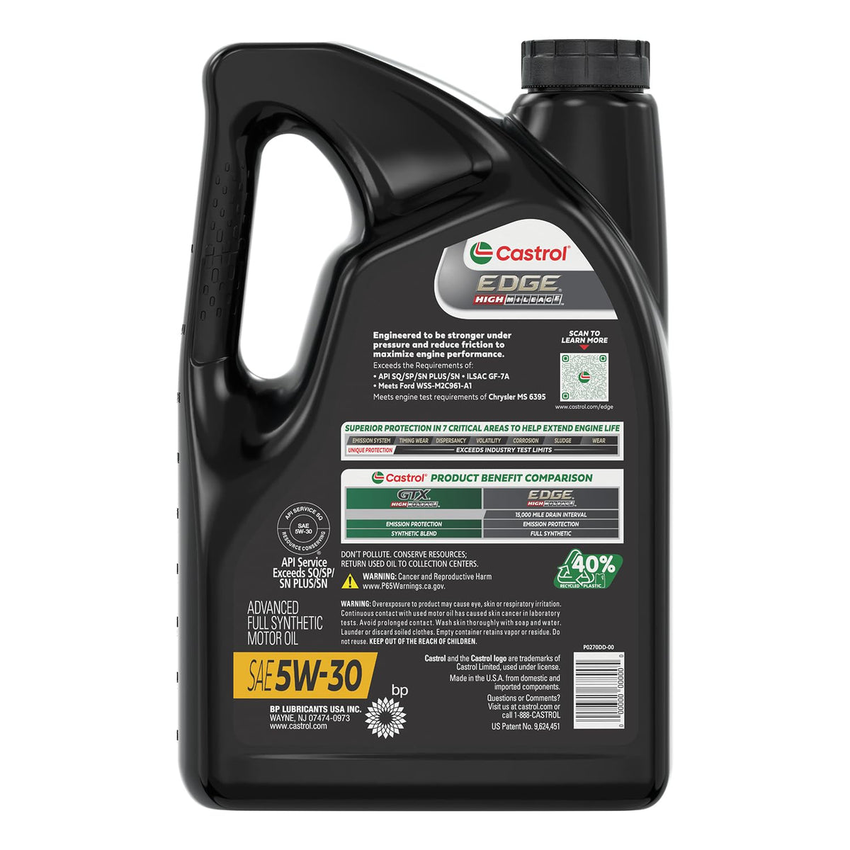 5W-30 Full Synthetic Motor Oil, 5 Quarts T7915